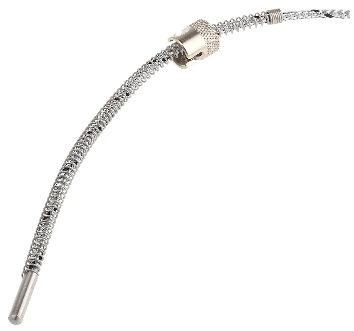 Produktfoto 1 von RS PRO Thermoelement Typ J / +400°C, Fühler L 20mm, Kabel L. 2.5m, Edelstahl 316, ø 5mm
