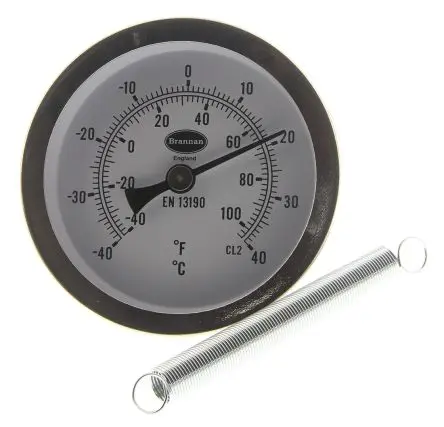 Produktfoto 1 von Brannan Temperaturanzeige Zifferblatt-Thermometer, 40 °C