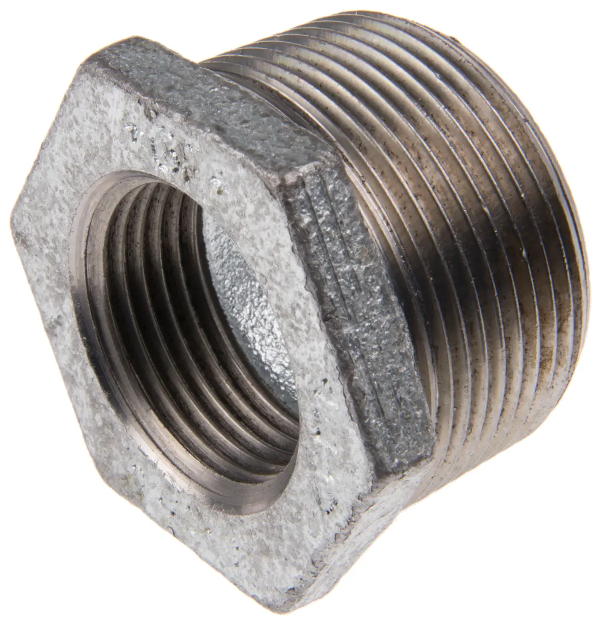 Produktfoto 1 von Georg Fischer Temperguss Reduziermuffe Temperguss Fitting Gerade Galvanisiert Stecker BSPT 38.1 mm Buchse BSPP 25.4 mm