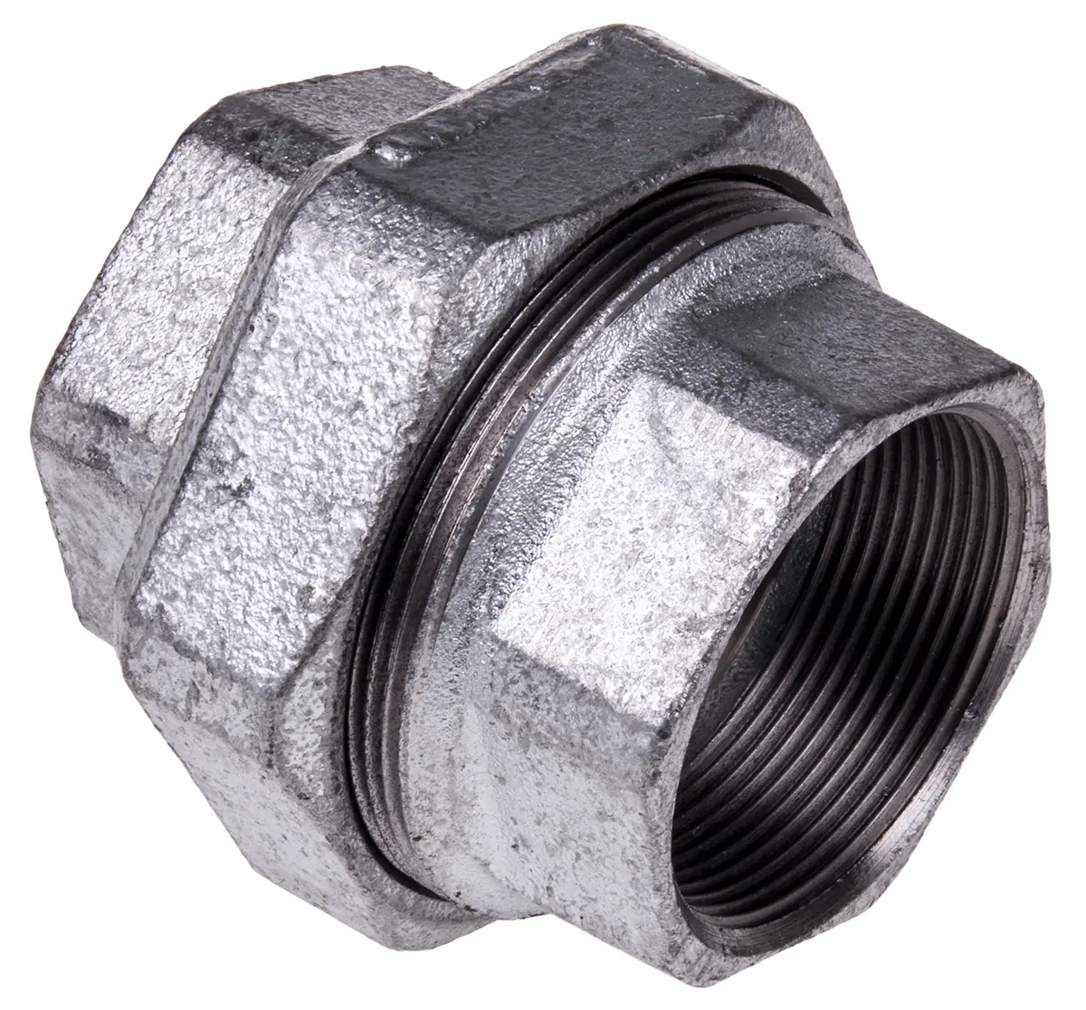 Produktfoto 1 von Georg Fischer Temperguss Hahnadapter Temperguss Fitting Galvanisiert Buchse G 50.8 mm Buchse BSPP 50.8 mm