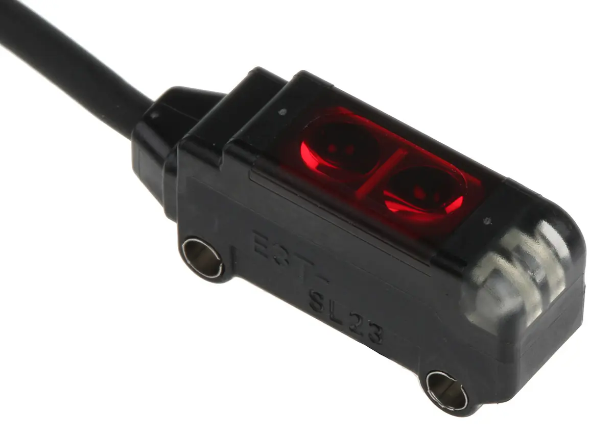 Produktfoto 1 von Omron E3T Kubisch Optischer Sensor, Reflektierend, Bereich 5 mm → 30 mm, PNP Ausgang, Anschlusskabel,