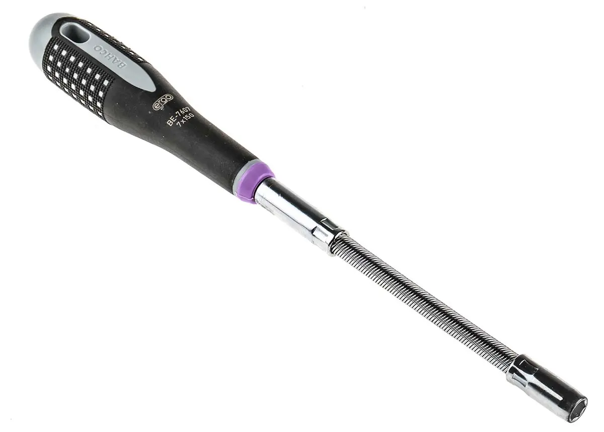 Produktfoto 1 von Bahco ESD-Sicherheit 7 mm Sechskant Steckschlüssel-Handgriff, Länge 272 mm / Klinge 150 mm