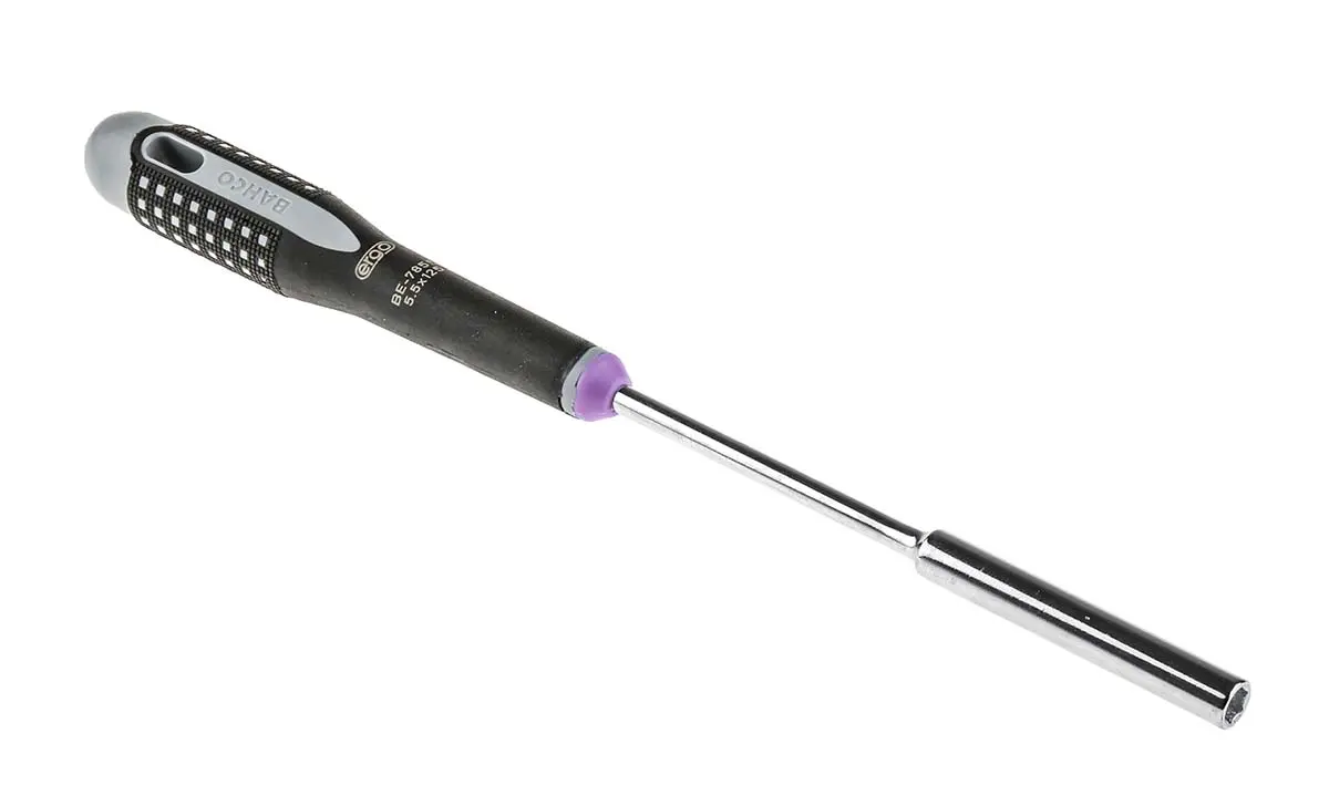 Produktfoto 1 von Bahco ESD-Sicherheit 5.5 mm Sechskant Steckschlüssel-Handgriff, Länge 247 mm / Klinge 125 mm
