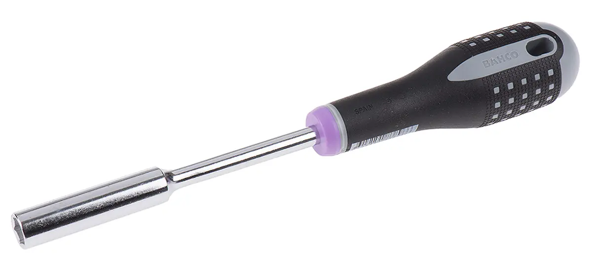 Produktfoto 1 von Bahco 10 mm Sechskant Steckschlüssel-Handgriff, Länge 247 mm / Klinge 125 mm