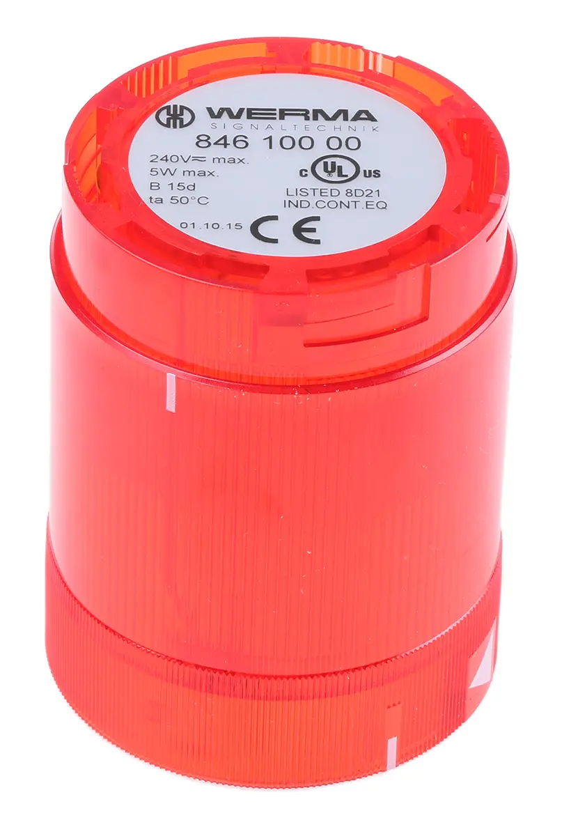 Produktfoto 1 von Werma KombiSIGN 50 846 Signalleuchte Dauer-Licht Rot, 12 → 230 V ac/dc, 50mm x 67mm