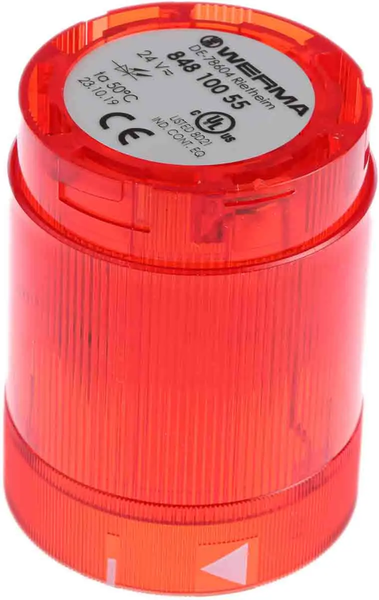 Produktfoto 1 von Werma KombiSIGN 50 848 Signalleuchte Dauer-Licht Rot, 24 V ac/dc, 50mm x 67mm