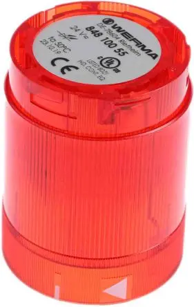 Produktfoto 1 von Werma 848 LED Signalleuchte Dauer-Licht 24V ac/dc Rot Wechselstrom/Gleichstrom IP54, 50 mm x 67 mm