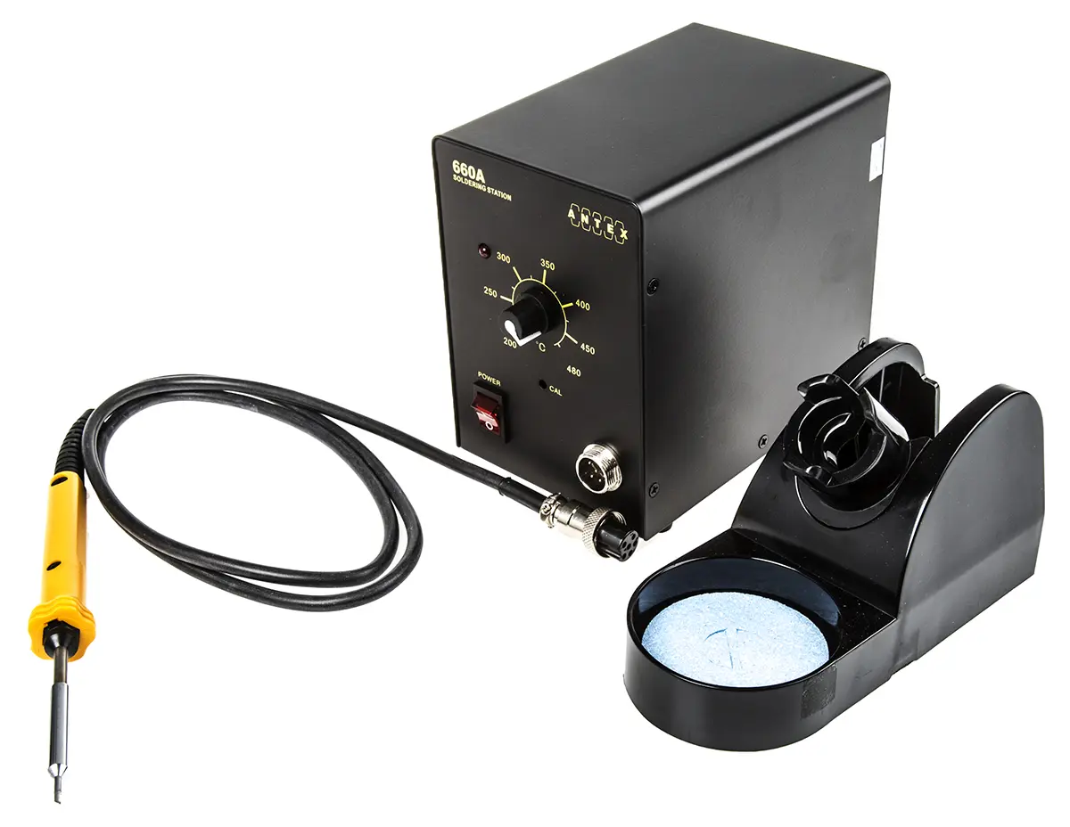 Produktfoto 1 von Antex Electronics 660A Lötstation, Typ F - Schutzkontakt-Stecker Löten 50W / 230V bis 450°C Analog