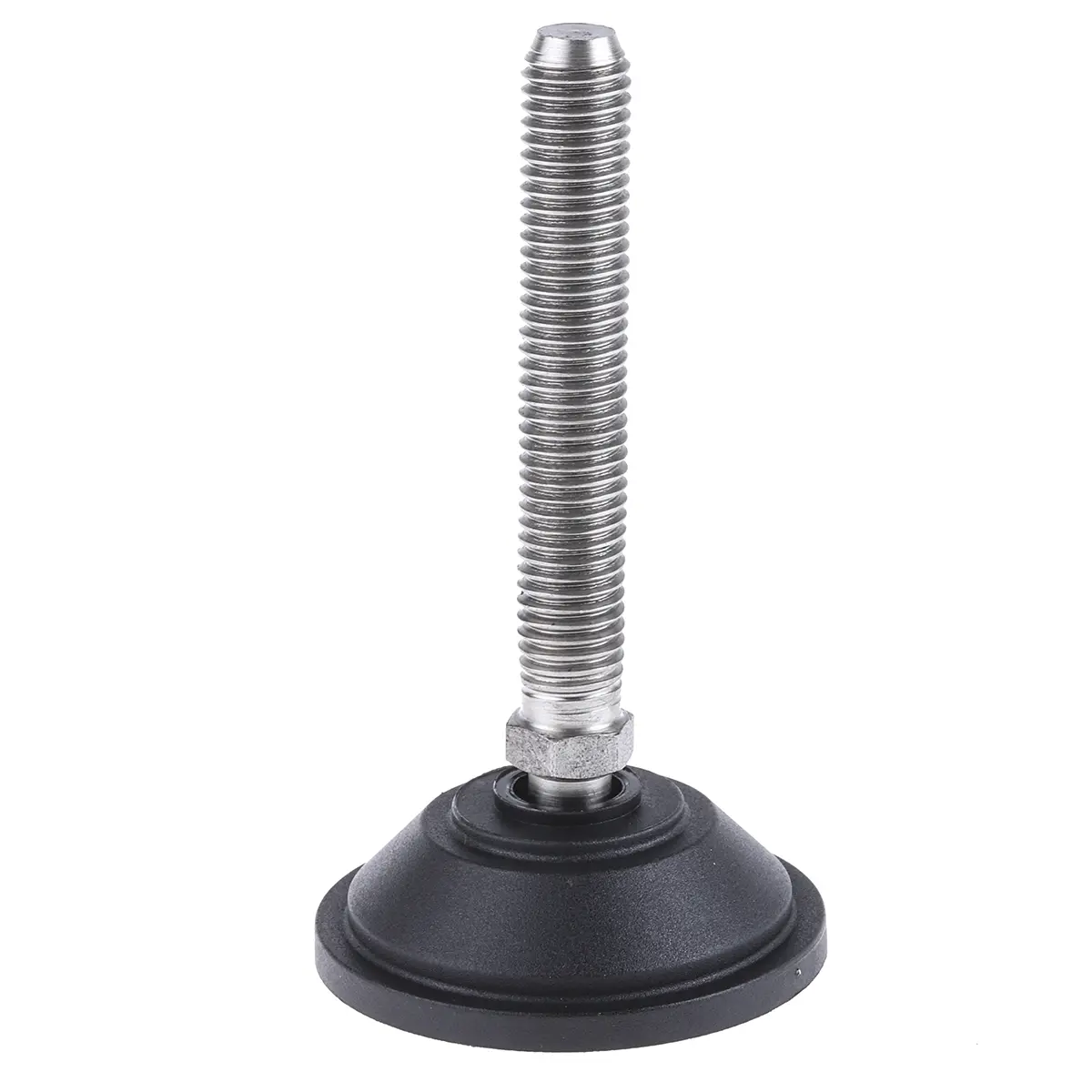 Produktfoto 1 von Nu-Tech Engineering Verstellbarer Fuß M12 bis 600 kg x 75 mm, bis 10 ° neigbar Edelstahl, Ø 55 mm x 102 mm