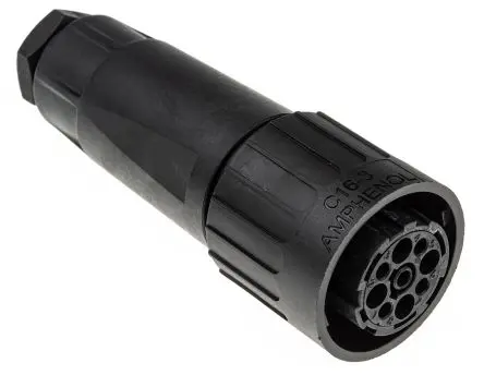 Produktfoto 1 von Amphenol Industrial Ecomate C16 34 mm Standard Rundsteckverbinder Buchse 8-polig Buchse 12A Kabel IP65