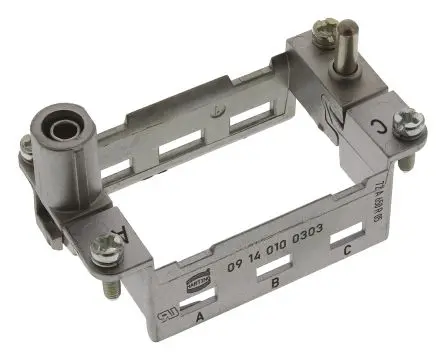 Produktfoto 1 von HARTING HAN Modular Metallrahmen für Han-Standardkappen und -gehäuse, M3, Oben, 2-polig, 10 mm², 4 mm², 10B
