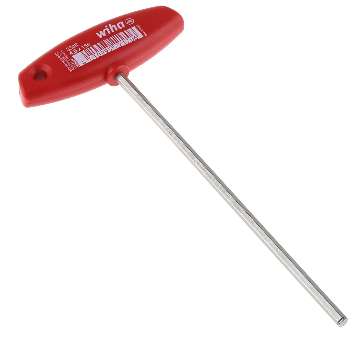 Produktfoto 1 von Wiha metrisch  Innensechskant-Schlüssel 4mm T-Griff lang