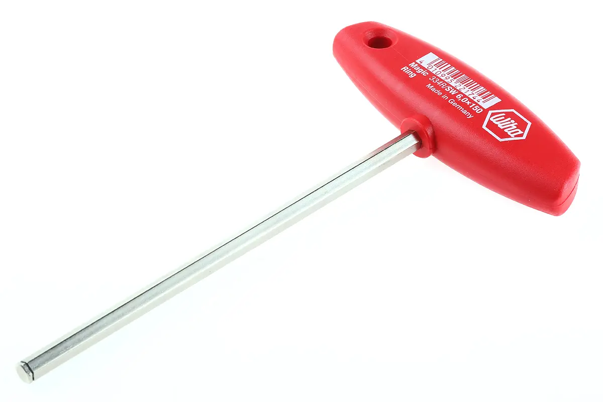Produktfoto 1 von Wiha metrisch  Innensechskant-Schlüssel 6mm T-Griff lang