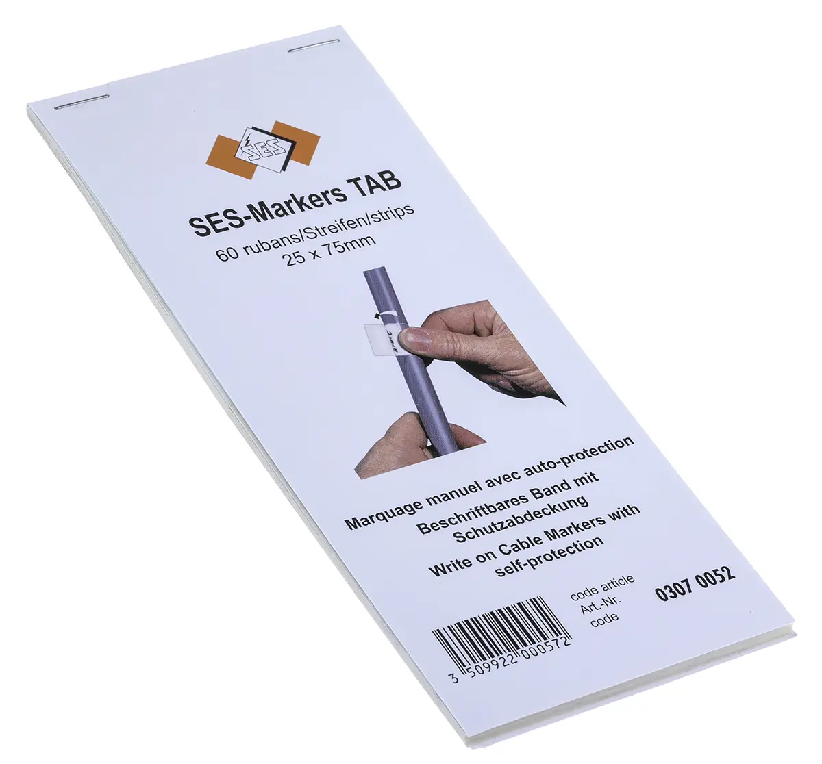 SES Sterling SES-TAB Kabelmarkierungsbuch, Beschriftung: L3, 2, A-Z, 5, ---, 9, 3, 0-9, 4, L1, +, 6, -, 0-43, 8, 7, /,