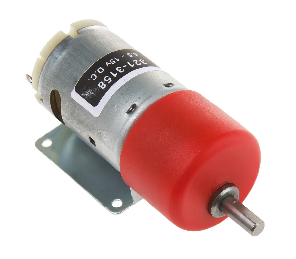 Produktfoto 1 von RS PRO 919D Bürsten-Getriebemotor DC-Getriebemotor bis 10 Ncm 6:1, 12 V / 19.8 W, 2417 rpm, Wellen-Ø 6 mm, 39 mm x 76 mm