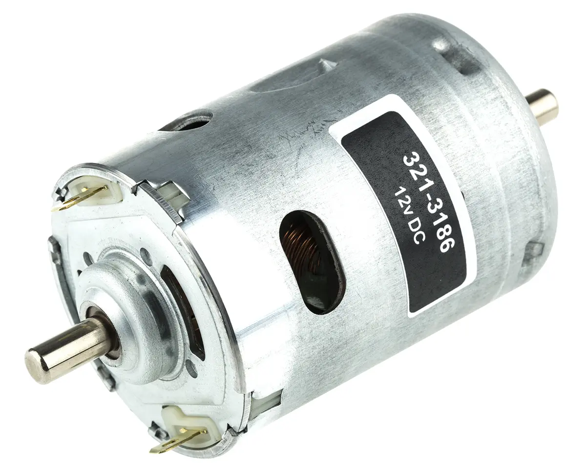 RS PRO M. Getriebe Gleichstrommotor bis 82.08 g.cm, 12 V / 38.73 W, 4340 rpm, Wellen-Ø 6.35 mm, 51.8 mm x 69 mm x 13.2