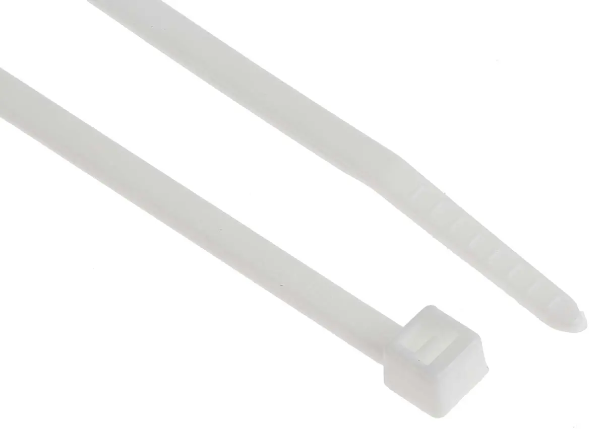 Produktfoto 1 von HellermannTyton T30R Nylon 6.6 Kabelbinder Nicht lösbar Weiß 3.6 mm x 150 mm