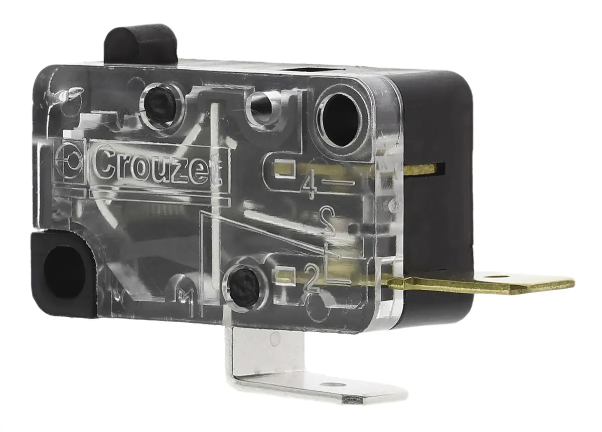 Produktfoto 1 von Crouzet Mikroschalter Stößel-Betätiger Flachstecker, 6 A @ 250 V ac, SPST 4 N -40°C - +85°C