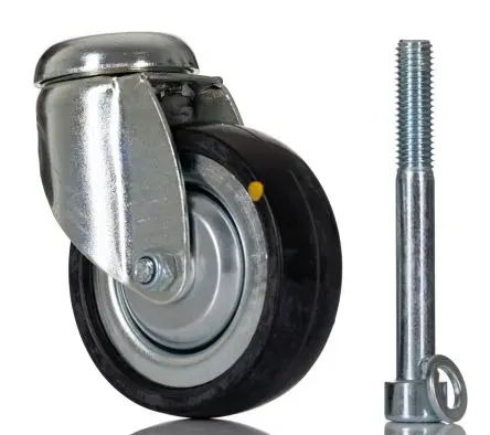 Produktfoto 1 von Tente Drehbar Rolle, Rad ø 75 mm, 60 kg, Ges H. 103 mm, Rad B. 25 mm, Gummi