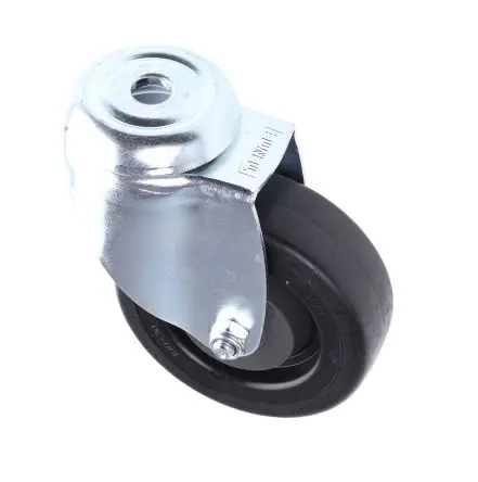 Produktfoto 1 von Tente Drehbar Rolle, Rad ø 100 mm, 80 kg, Ges H. 137 mm, Rad B. 32 mm, Gummi