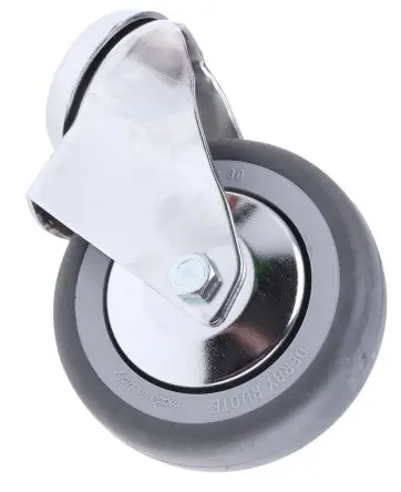 Produktfoto 1 von Tente Drehbar Rolle, Rad ø 100 mm, 80 kg, Ges H. 137 mm, Rad B. 30 mm, Gummi