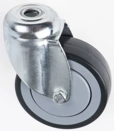 Produktfoto 1 von Tente Drehbar Rolle, Rad ø 75 mm, 60 kg, Ges H. 103 mm, Rad B. 25 mm, Gummi