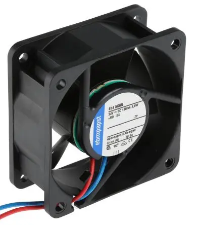 Produktfoto 1 von ebm-papst 600 N Axiallüfter, Hülse, 24V dc / 3.6 W 150 mA, 6850 U/min, 54 m³/h 60 mm 25.4mm 25.4 mm