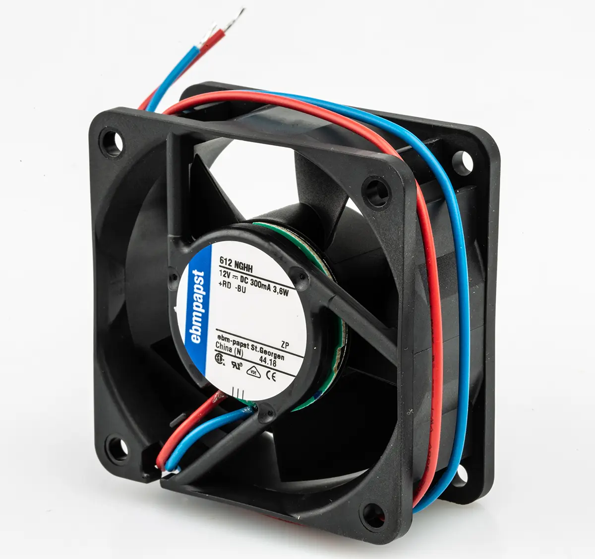 Produktfoto 1 von ebm-papst 600 N Axiallüfter, Hülse, 12V dc / 3.8 W 317 mA, 6850 U/min, 56 m³/h 60 mm 25.4mm 25.4 mm
