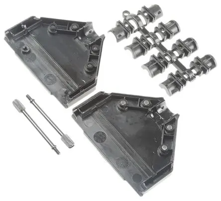 Produktfoto 1 von MH Connectors MHDTPPK D-Sub-Gehäuse Gerade, 37-polig, D: D-Sub-Gehäuse Zugentlastung, Schwarz, Größe C, aus ABS