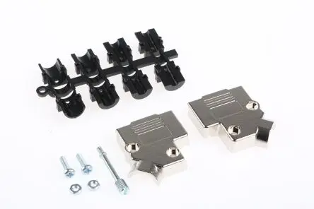 Produktfoto 1 von MH Connectors MHD45PK D-Sub-Gehäuse Abgewinkelt, 9-polig, D: D-Sub-Gehäuse Zugentlastung, Silber, Größe E, aus ABS