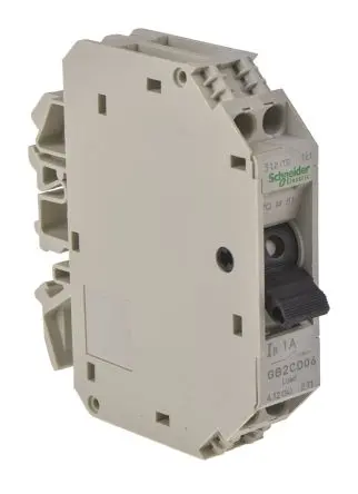 Produktfoto 1 von Schneider Electric GB2 Thermischer Schutzschalter, 1-polig, TeSys DIN-Hutschiene, 1A, / 10 kA, Thermomagnetisch