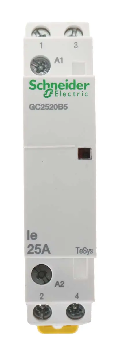 Produktfoto 1 von Schneider Electric TeSys GC GC25 Leistungsschütz 24 V ac-Spule, 2 -polig , 250 V ac / 25 A 2 Schließer Motorsteuerung