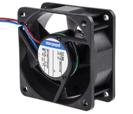 Produktfoto 1 von ebm-papst 600 N Axiallüfter, Hülse, 12V dc / 2 W 165 mA, 5100 U/min, 40 m³/h 60 mm 25.4mm 25.4 mm