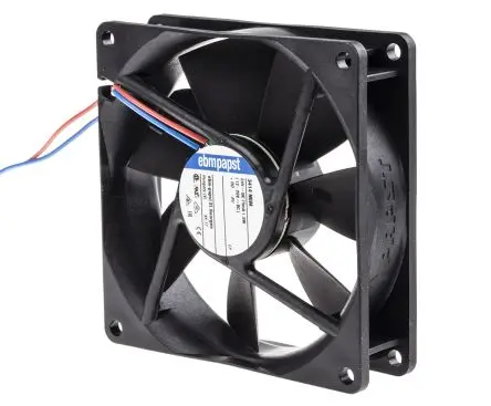 Produktfoto 1 von ebm-papst 3400 N Axiallüfter, Hülse, 24V dc / 1.8 W 75 mA, 2300 U/min, 72 m³/h IP68 92 mm 92mm 25.4 mm