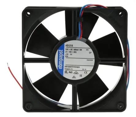 Produktfoto 1 von ebm-papst 4300 Axiallüfter, Kugel, 12V dc / 5 W 417 mA, 2800 U/min, 170 m³/h IP68 119 mm 119mm 32 mm
