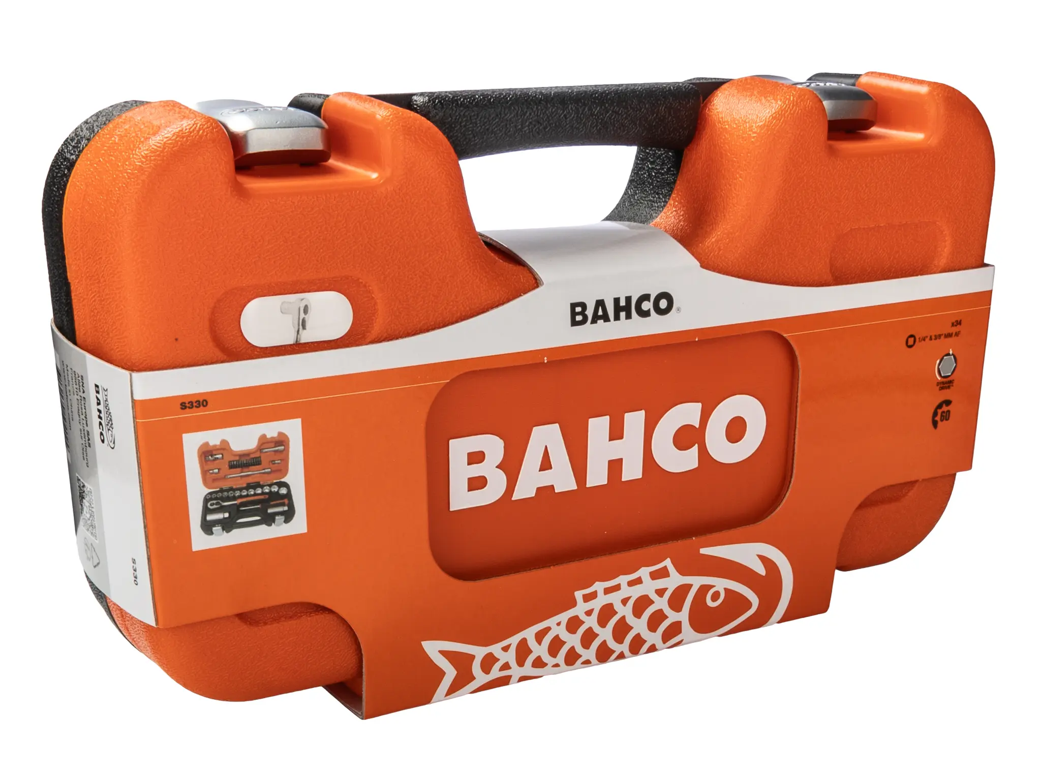 Produktfoto 1 von Bahco 6.35 to 9.53 mm Vierkant 6-Kant 10 to 22 mm 34-teilig