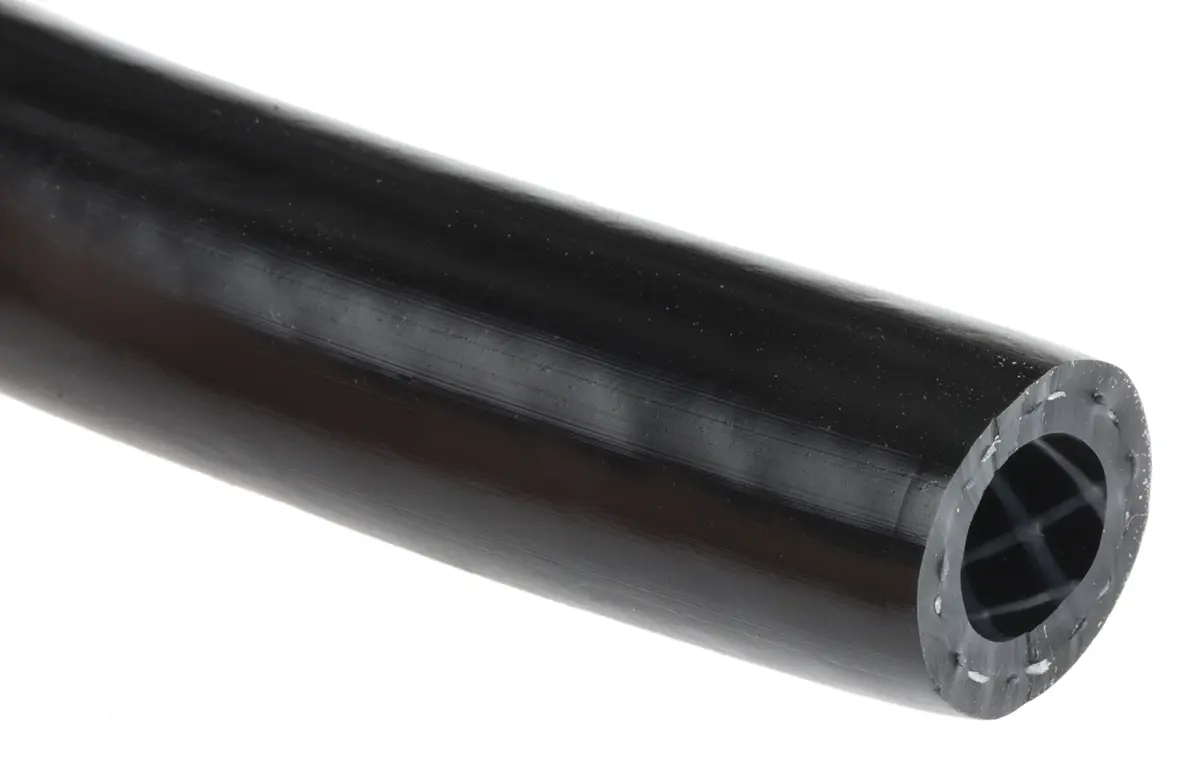 Produktfoto 1 von RS PRO Schlauch, Ø 8mm 13.5mm Schwarz PVC Übertragung 16 bar für Druckluft x 25m