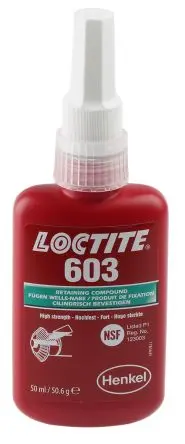 Produktfoto 1 von Loctite Loctite 603 Fügeklebstoff, Hoch Flüssig Grün Urethanmethacrylat, Flasche 50 ml, 150 °C, -55 °C