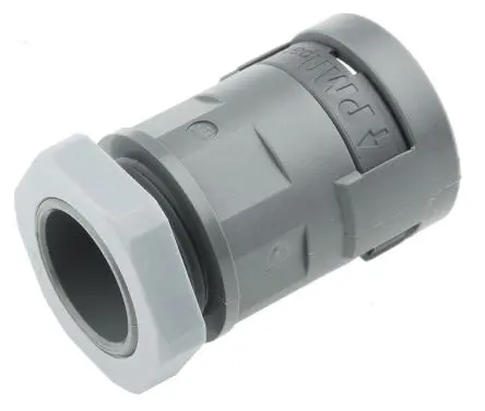 Produktfoto 1 von PMA SVND Polyamid 6 Kabelrohr Fitting Kabelrohr PG16 17 mm Grau Grau-Finish IP66