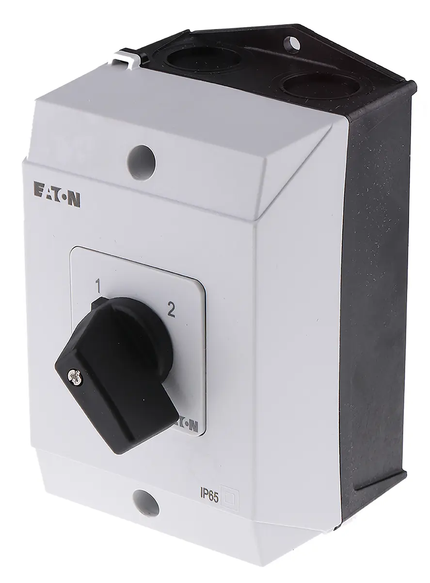 Produktfoto 1 von Eaton Trennschalter 1P-polig Schwarz IP 65 7,5kW 240 V dc, 690V ac 1-phasig Schließer/Öffner