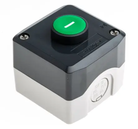 Produktfoto 1 von Schneider Electric Federrückstellung Harmony Drucktaster-Steuerstation SPST Grün Polycarbonat, IP69K, IP67, IP66, 1