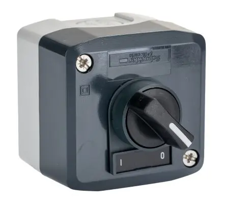 Produktfoto 1 von Schneider Electric Start-Stopp Harmony Steuerstation-Schalter SPST Polycarbonat, IP67, IP66, IP69K, 1 Dunkelgrau,