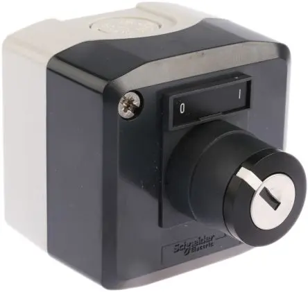 Produktfoto 1 von Schneider Electric Start-Stopp Harmony Steuerstation-Schalter SPST Polycarbonat, IP67, IP66, IP69K Hellgrau, Dunkelgrau