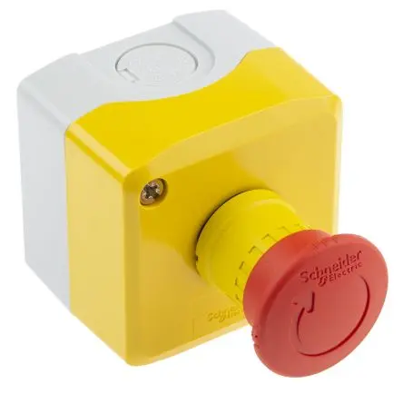 Produktfoto 1 von Schneider Electric Harmony XALK Not-Aus-Drucktaster, SMD, Ø 40 mm, 2 Öffner, Gelb IP66, IP69, IP67, IP69K, 68mm, x 91.5