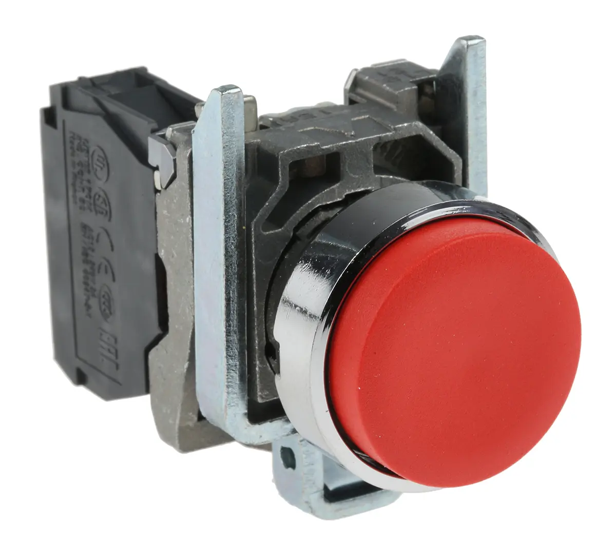 Produktfoto 1 von Schneider Electric Harmony XB4 Druckschalter Rot Federrückstellung Panel Ø 22 mm, SPST, IP69K, IP40, IP66