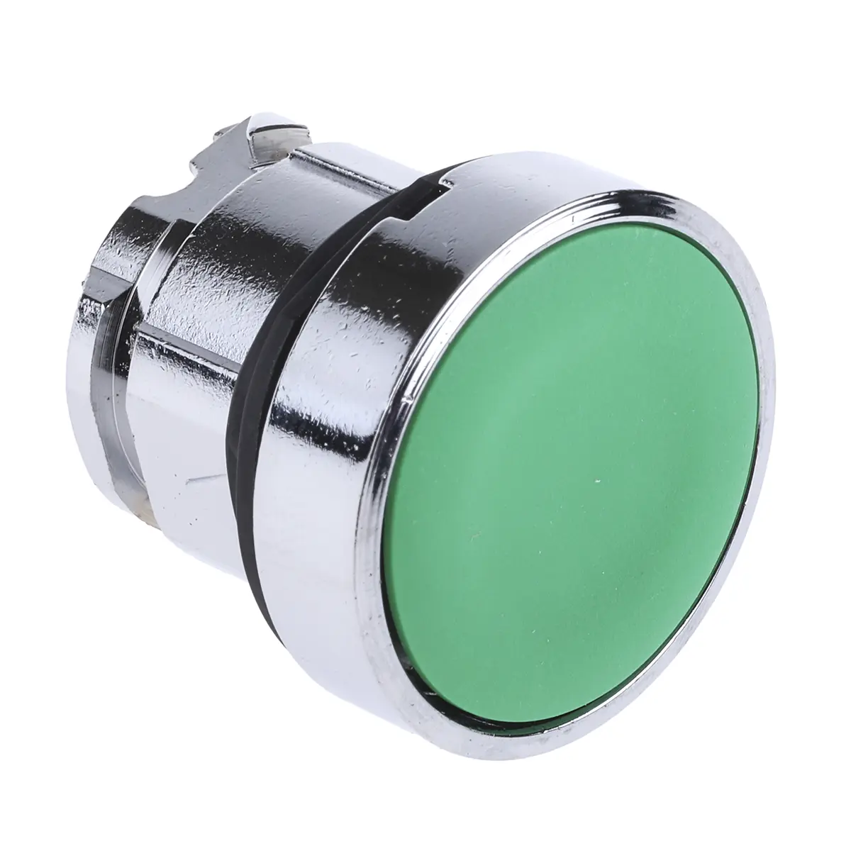 Produktfoto 1 von Schneider Electric Harmony XB4 Drucktastenkopf Ø 22 mm, Grün Federrückstellung Rund Rund Metall, IP66