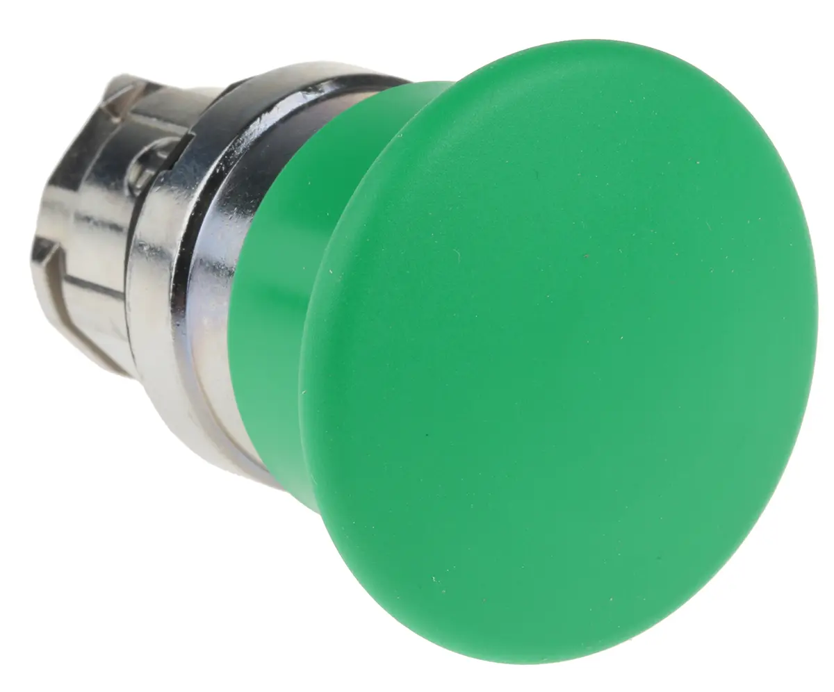 Produktfoto 1 von Schneider Electric Harmony Drucktastenkopf Ø 22 mm, Grün Tastend Rund Rund Metall, IP66