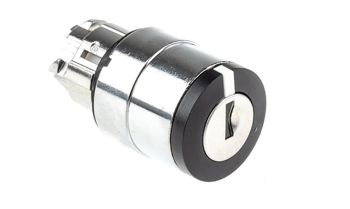 Produktfoto 1 von Schneider Electric ZB4 Schlüsselschalterkopf 22mm 2 Positionen 455 Rastend IP66, IP67, IP69(IP69K)