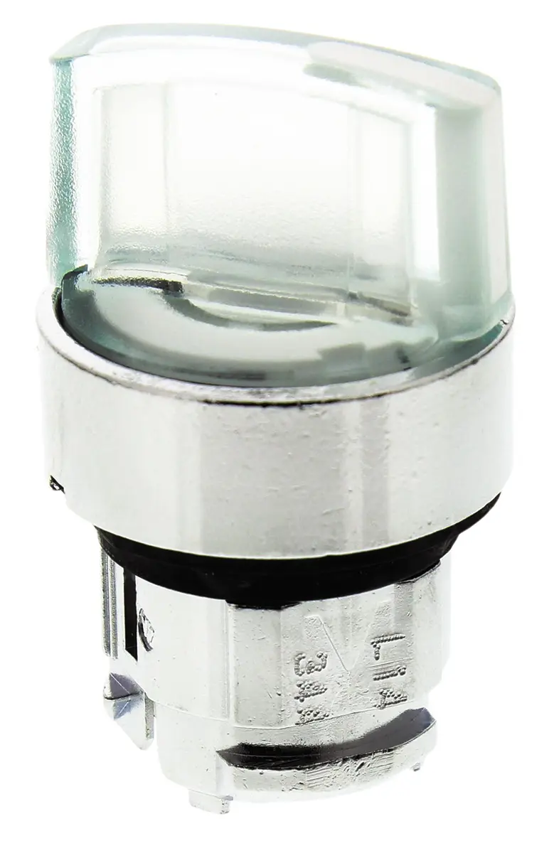 Produktfoto 1 von Schneider Electric Harmony XB4 Wählschalterkopf Beleuchtet Weiß 2-Positionen 22mm Standardgriff Rastend