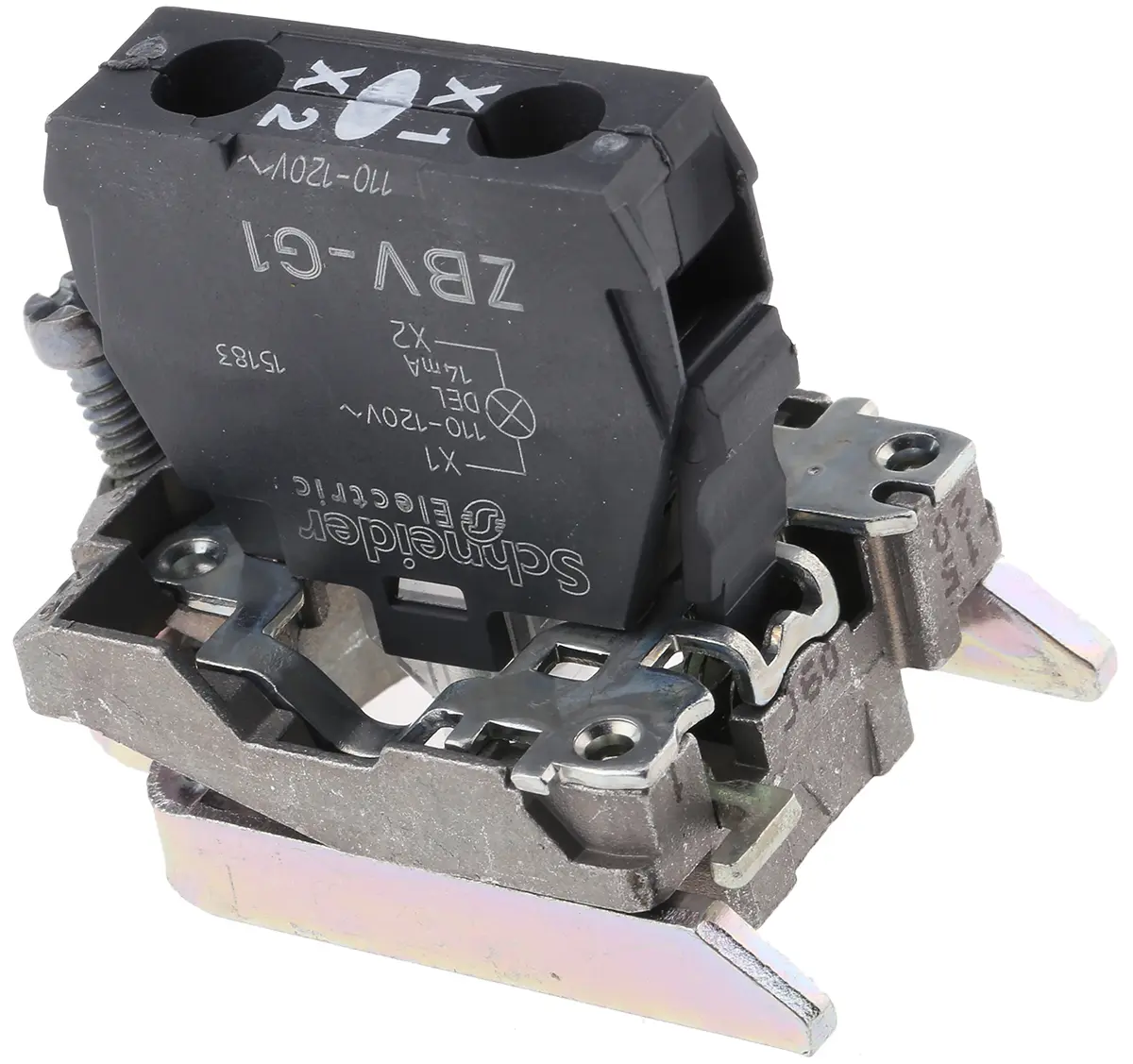 Produktfoto 1 von Schneider Electric Harmony Leuchtenblock und Halter Anzeigenblock LED Weiß beleuchtet 110V, 120 V Schraube